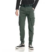 Повседневные брюки-карго размера плюс, мужские прямые уличные брюки с карманами, пляжные длинные тактические штаны, одноцветные комбинезоны, мужские брюки