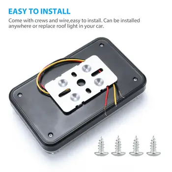 

White 1 x Car Roof Light 4 x Mount Screws 12V Reading Light High quality
