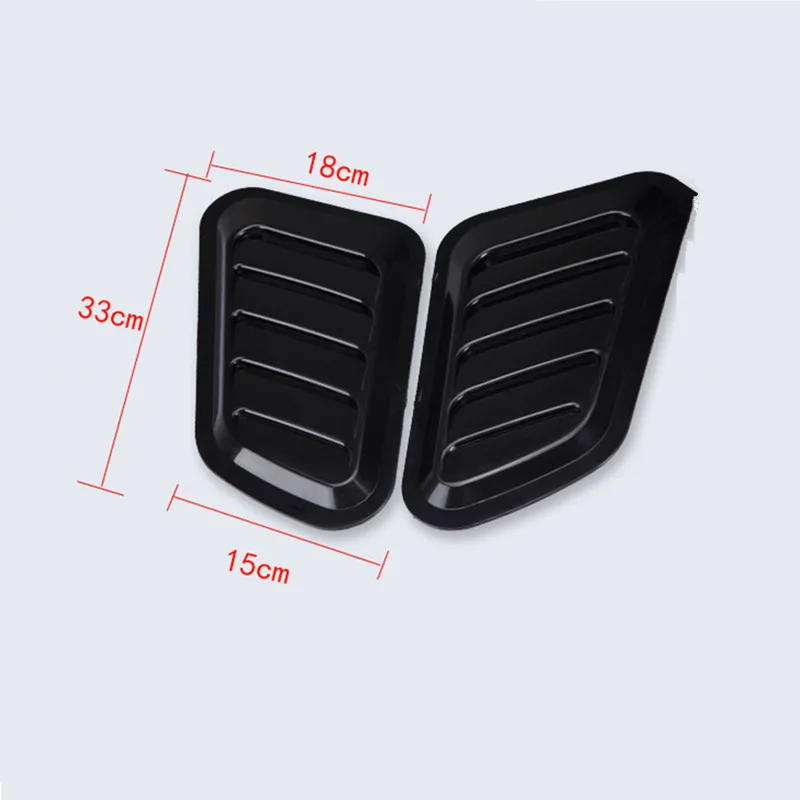 

2Pcs/Set Black Simulation Outlet Shark Rod Outlet Car Bug Shields Car Hood Decoration For Car Auto Exteroir Accessories Parts