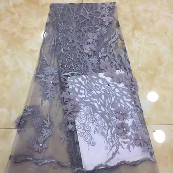 

Latest Nigerian Net Lace 2019 Sky Blue High Quality African French Lace Embroidery With Stones African Lace Fabric FJ31121