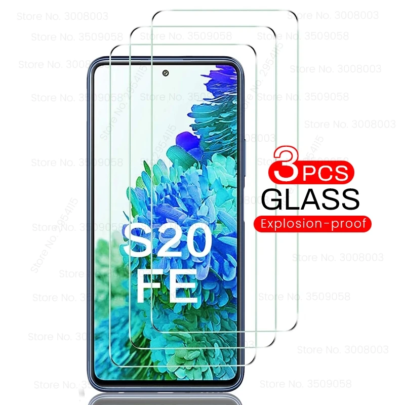 3PCS Tempered Glass for Samsung Galaxy S20 FE Screen Protector Film Explosion Proof HD Clear Protective Glass for Samsung S20FE afbeelding