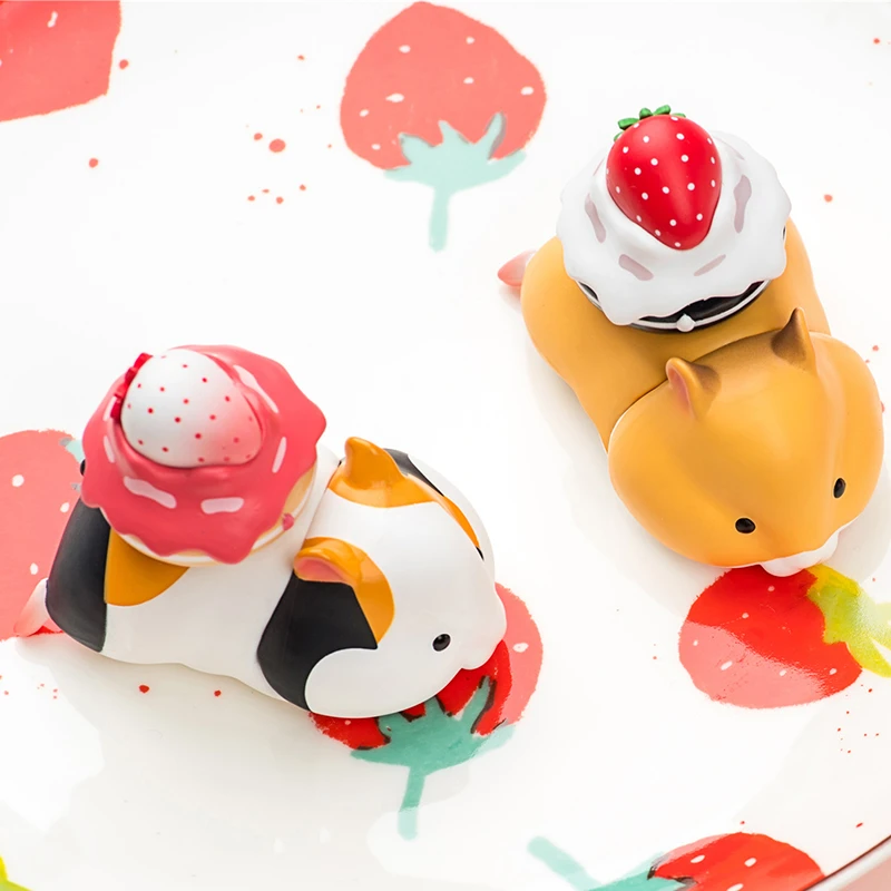 Глухая коробка игрушка Десерт Фрукты Мышь серии Kawaii милые с принтом сердечки для