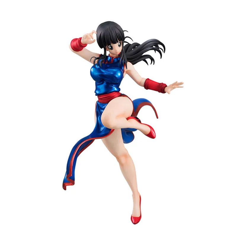Мультфильм Dragon Ball Cheongsam Чичи Сон Гоку жена, дочь быка дьявола GK статуя ПВХ Коллекционная модель игрушки M3195