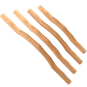 

4 Pcs/set Natural Wood Guasha Scraping Massage Stick For Back Shoulder Neck Waist Leg Body Massage Tools Fast Large Area