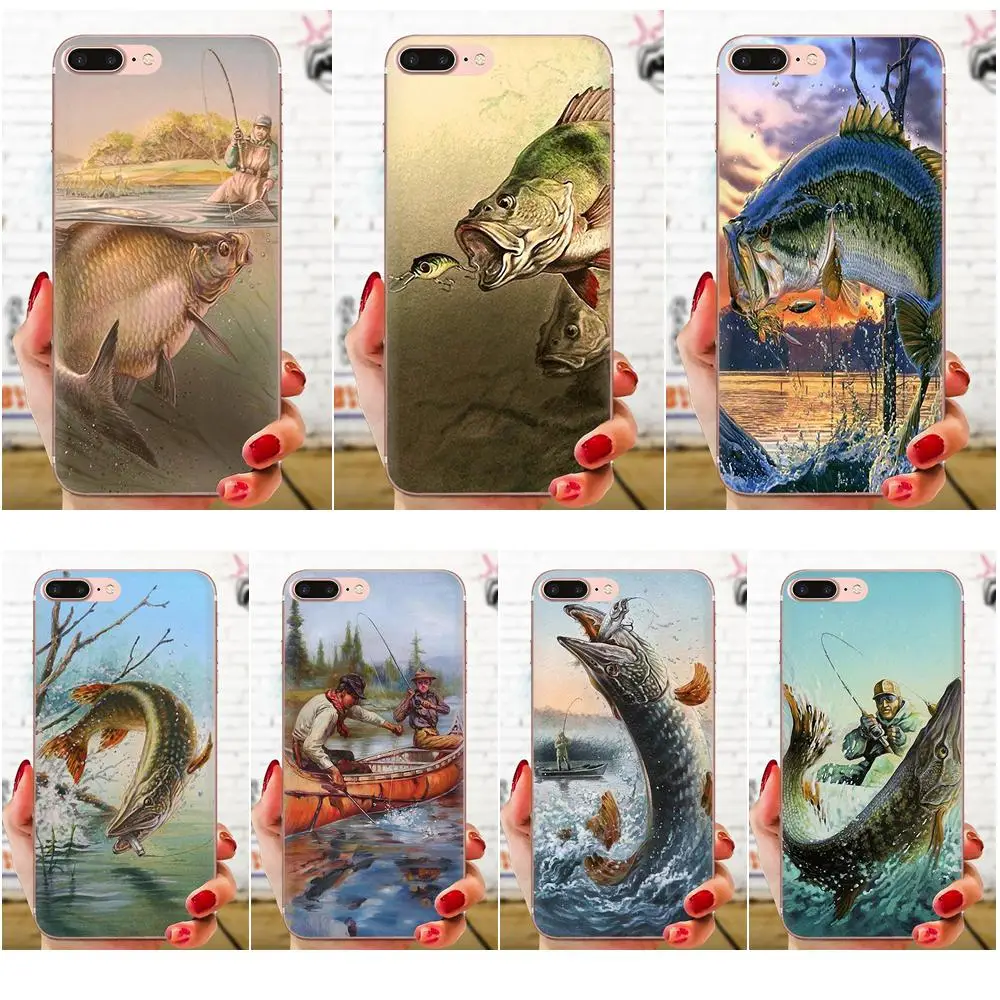 

Hunting Fishing Art Fish Soft TPU Fashion Case Cover For Huawei Honor Mate 7 7A 8 9 10 20 V8 V9 V10 G Lite Play Mini Pro P Smart