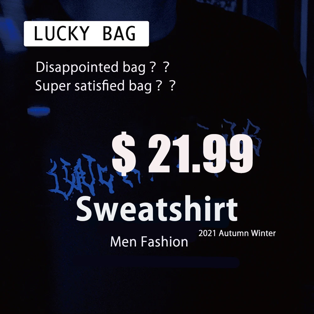 Men Casual Fashion Hoodies Man Sweatshirt Female Autumn Long Sleeve Pullovers Tops Men Lucky Bag