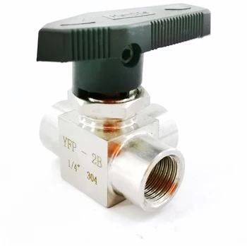 

Tee Ball valve female G thread stainless steel 304 High temperature pressure three way Horizontal Panel Switching ball valve