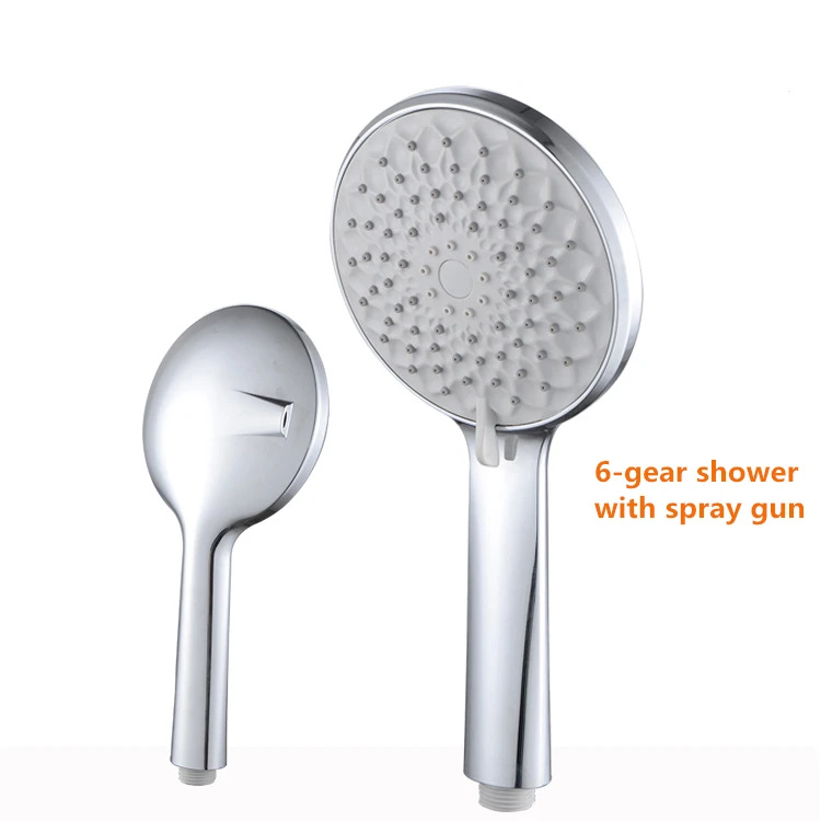 

Multi Function Six Gear Hand-held Shower With Spray Abs Head And Accessories Factory Price Direct Wholesale