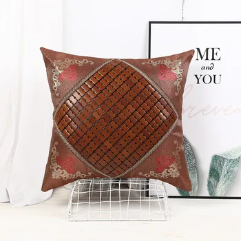 

New Home Decoration Cushion Cover Summer Bamboo mat Cool Pillow Case for Living Room Sofa Pillowcase 47x47cm Throw Pillows cases