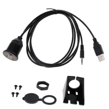 Автомобильная приборная панель заподлицо USB порт аудио AUX Удлинительный USB аудио водонепроницаемый кабель с свинцовым кабелем 1 м