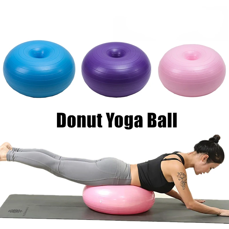 

Sports Yoga Balls Pilates Donut Fitness Ball Gym Exercise Balance Fitball Exercise Pilates Workout Massage Ball with Pump