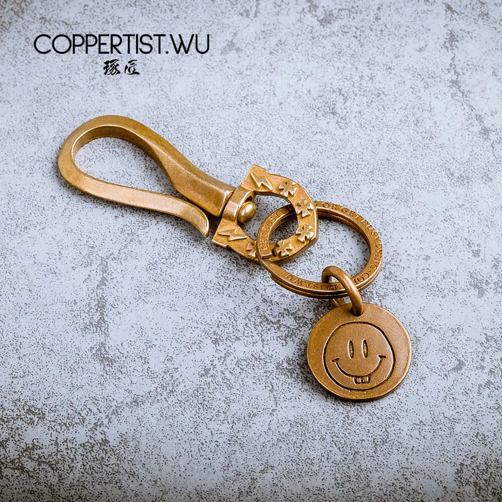 COPPERTIST.WU 2020 молния крюк брелки ручной работы бронзовая цепочка для ключей