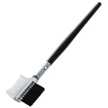 

Women Double-sides Brow Comb Eyebrow Brush Wood Holder Make-up Cosmetic Makeup Tool 1pcs Black
