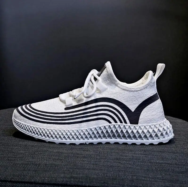Tenis Para Mujer Casual2020 Дикий вразлёт, плетение Для женщин обувь дышащая кроссовки - Цвет: white
