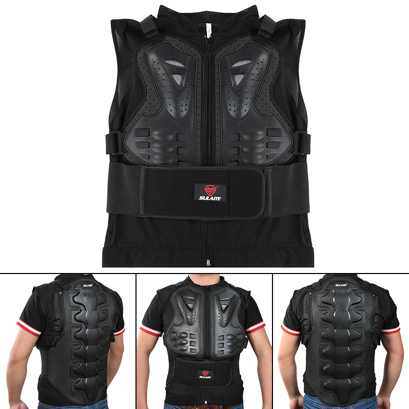 M Motorbike Protecting Vest Black Sleeveless Body Armor Protector Racing Protective Gear Jacket 