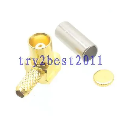 DHL/EMS 100 шт. разъем MCX штырьковый обжим RG174 RG316 LMR100 RF коаксиальный кабель под прямым углом-C1