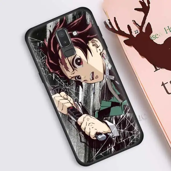 B05 Чехол Kimetsu No Yaiba для samsung Galaxy J8 J6 J4 A6 A7 A8 A9 Plus M10 M20 M30 S M40 силиконовый черный фон - Цвет: B05