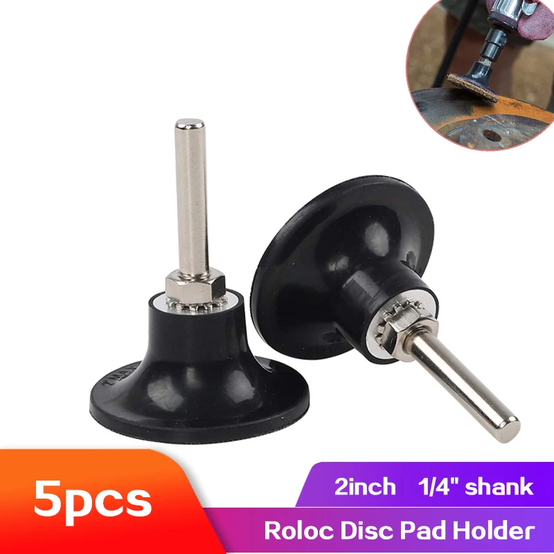 Roloc Disc Pad Holder 2in Dia 1/4in Shank Air Power Drill Die Grinder Tool 