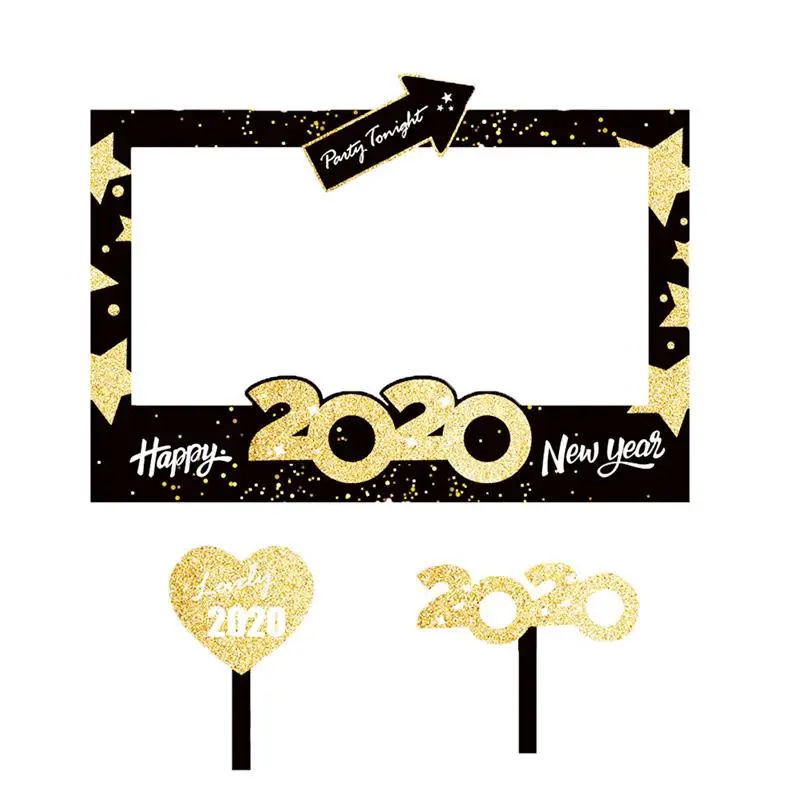 

2020 New Year Party Photobooth Props Funny Photo Frame Taking Photography Props