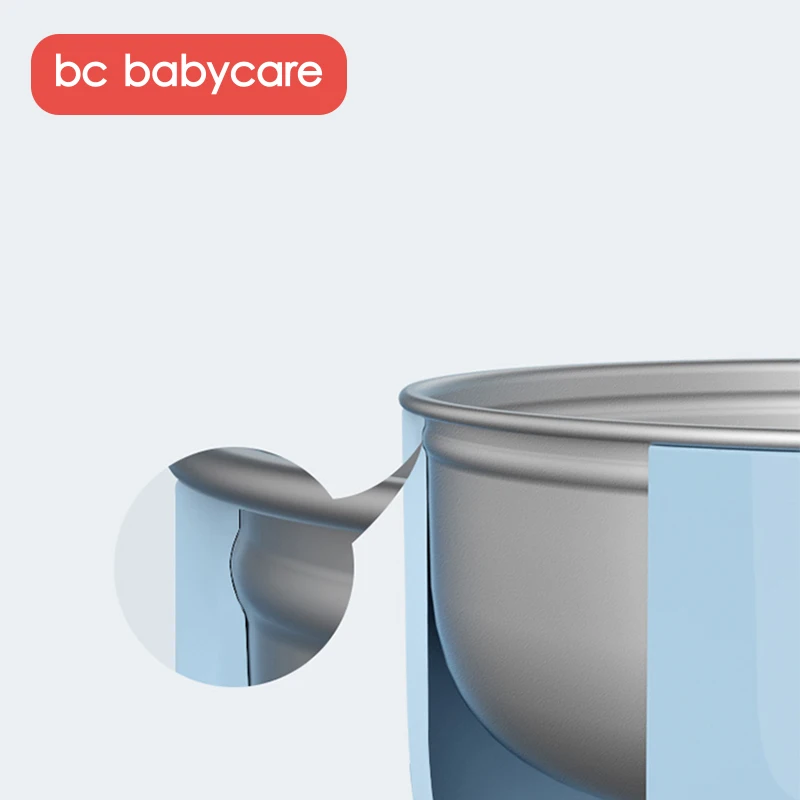 Изоляционная чаша для кормления ребенка BC Babycare 316 из нержавеющей стали с крышкой