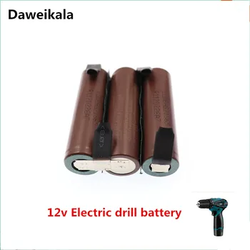 

12V 18650 hg2 3000mAh 20amps for 12.6v screwdriver battery weld soldering strip 3S 3S2P 12.6v battery pack (customize)