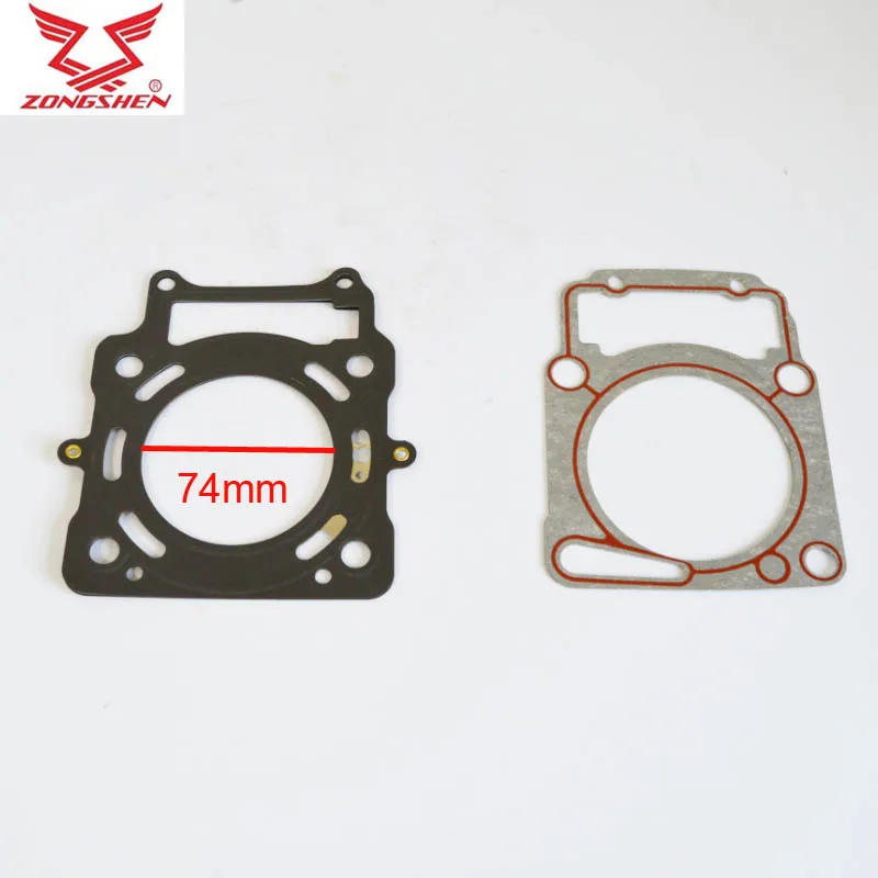 zongshen CBS250 CBS300 300cc engine gasket motorcycle bike cylinder gasket 74mm ZS174MM 250cc 70mm XGJ300R engine gasket set,engine gasket kit,replacement gasket set