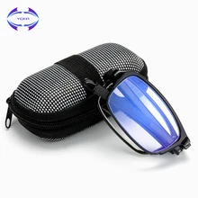 VCKA анти-синий в сложенном виде, очки для чтения, Для женщин Для мужчин Портативный дальнозоркости очки унисекс дальнозоркостью+ 1,0 1,5 2,0 2. 5 3,0 3,5 4,0