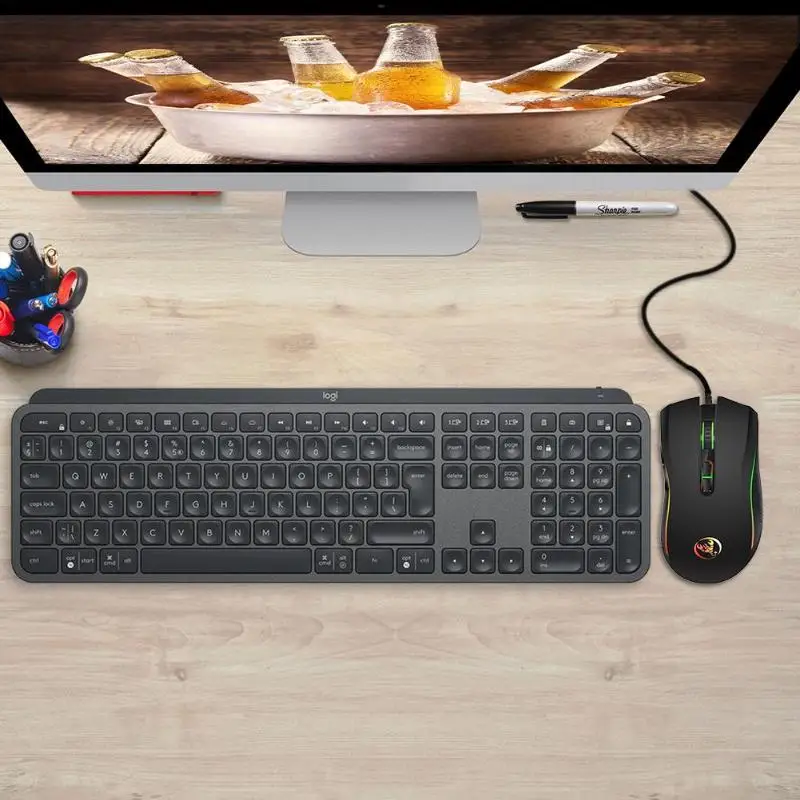 Прочная клавиатура, многофункциональная, одноцветная, с клавишами logitech MX, 109 клавиш, беспроводная подсветка, 2,4G, Bluetooth, клавиатура для дома и офиса