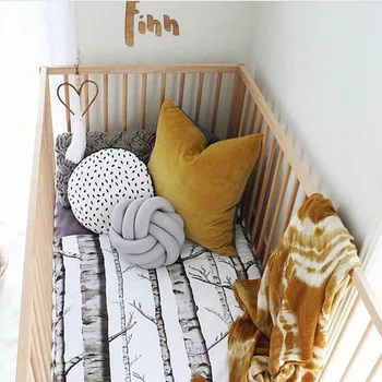 

Plush Knot Ball Throw Sofa Cushion Handmade Decorative Pillow Kids Room Lumber Stuffed Pillow