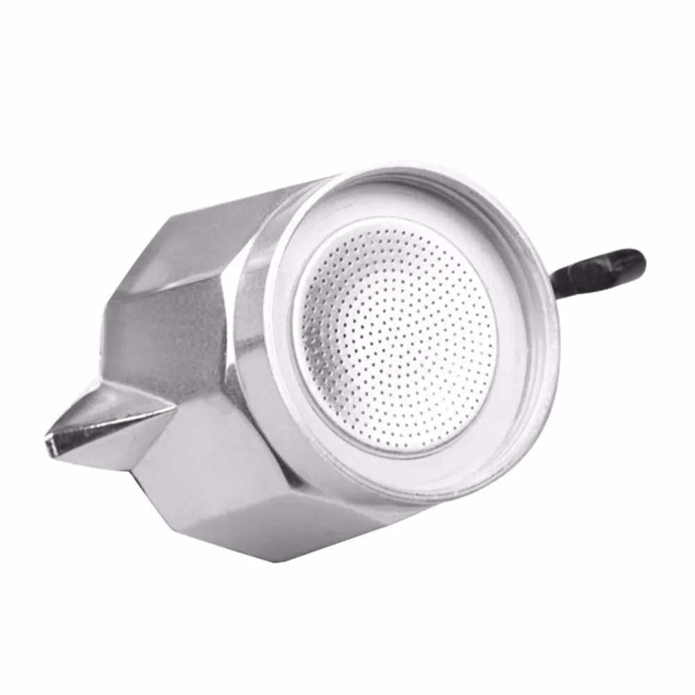 Алюминиевый 8-Angle Moka чайник 3 чашки/6 чашек эспрессо Плита Топ Кофеварка Moka эспрессо чашка Континентальный Moka Percolator горшок