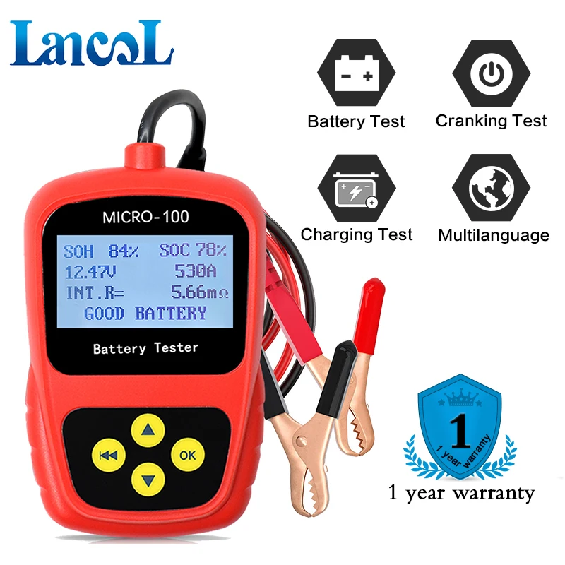Lancol Professional MICRO-100 Hot Sale Diagnostic Tool Digital Car Battery Tester Diagnostic Tools 12v Car Tester Analyzing