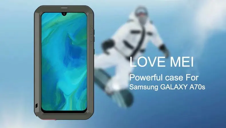 LOVE MEI для samsung Galaxy A70S чехол для телефона противоударный пыленепроницаемый мобильный корпус металлическая алюминиевая защита+ Gorilla glass