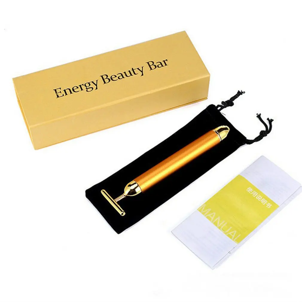 

24K Energy Beauty Tool Facial Massager T Shape Facial Beauty Care Vibration Facial Beauty Massager Energy Vibrating Bar