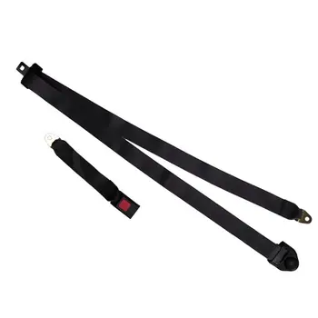 

Universal 3 Point Auto Vehicle Car Seat Belt Lap Adjustable Safety Belts Black U90C