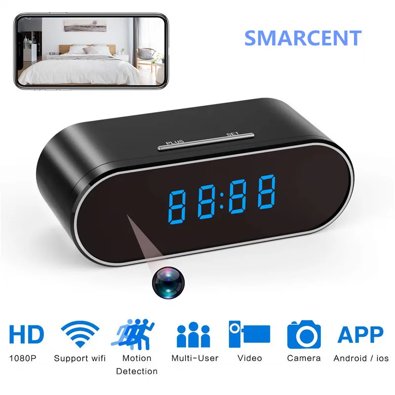 

Clock Mini Camera 1080P HD micro camera espia wifi camera Security Night Vision Motion Detection wifi Secret Camera gizli kamera