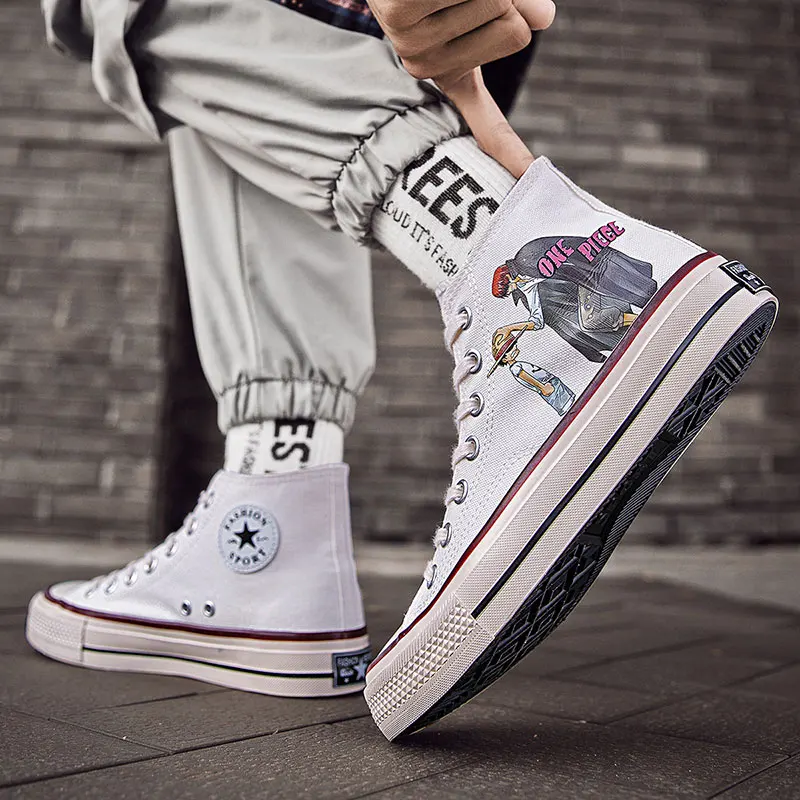 NB BaoBei one piece Скейтборд Мужские кроссовки парусиновая обувь тайские белые туфли кроссовки женские zapatos de mujeres