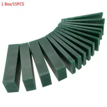 Bloc de cire dure pour fabrication de bijoux, 15 pièces, vert foncé