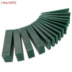 Bloc de cire dure pour fabrication de bijoux, 15 pièces, vert foncé 