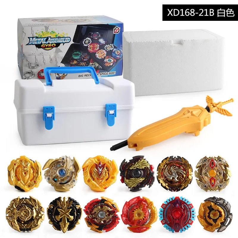 White box Beyblade Burst Bey Blade игрушка Funsion Bayblade набор коробка для хранения с ручкой пусковая пластиковая коробка игрушки для детей - Цвет: White box
