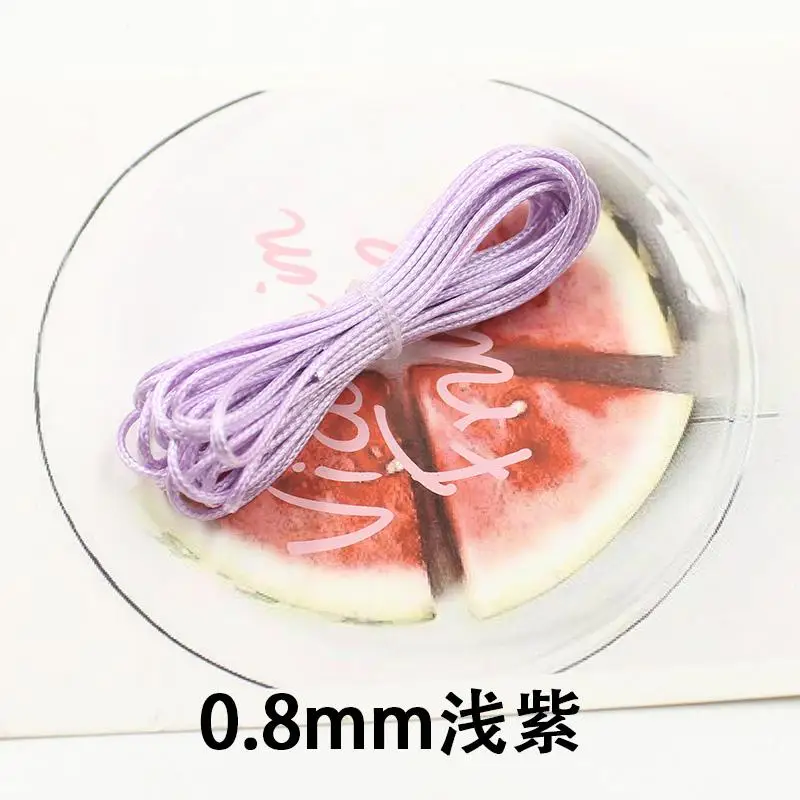 DIY аксессуары из бисера веревка материал 0,8 мм воск/Воск Веревка/линия воск/Воск линия/не выцветает - Цвет: Light purple