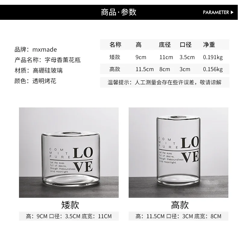 O. RoseLif новая Скандинавская креативная прозрачная стеклянная ваза с надписью, гидропонная ваза, украшение для дома, свадьбы, Цветочная бутылка, бар