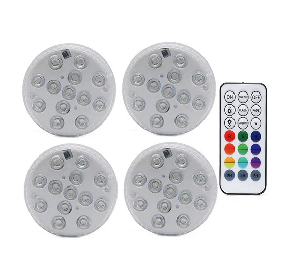 LyLmLe Luces LED recargables para piscina, luces LED sumergibles RGBW de  5.9 pulgadas con control remoto, funcionan hasta 40 horas, luces  subacuáticas