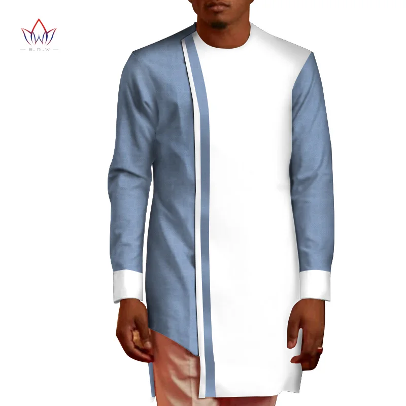 Летние мужские футболки в стиле пэчворк, африканская одежда, Bazin Riche, африканский дизайн, повседневная одежда из хлопка, мужские футболки WYN552
