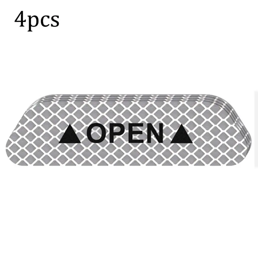 Calcomanías reflectantes de seguridad para puerta de coche, pegatinas de advertencia, película reflectante abierta, tira anticolisión