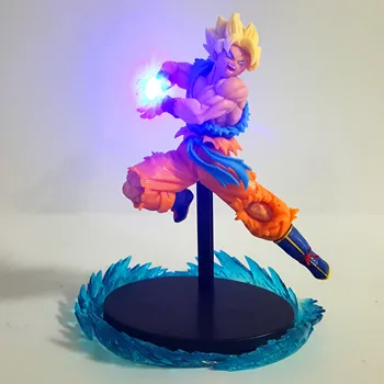 

Dragon Ball Z Goku Super Saiyan 2 Kamehameha Led PVC Action Figures Dragon Ball Super Anime Son Goku Figurine DBZ Toy
