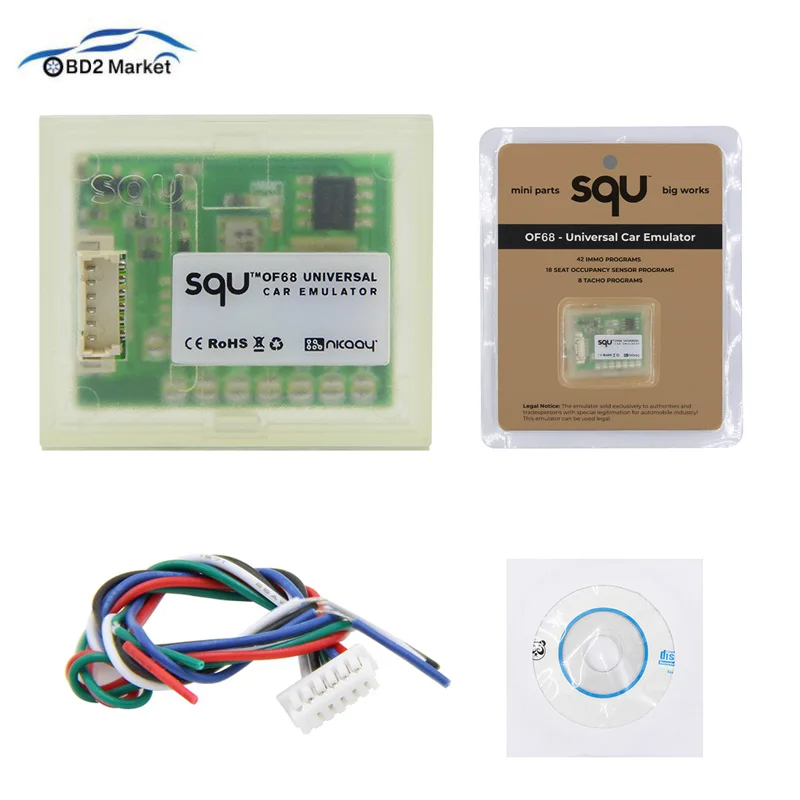 

SQU OF68 SQU OF80 universal car emulator supports IMMO/Seat occupancy sensor/Tacho Programs ECU Diagnostic Tool