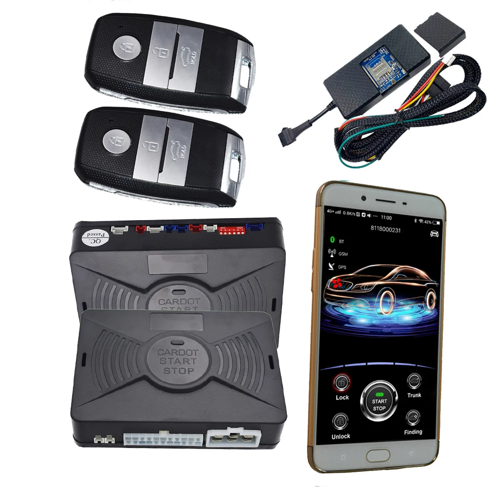 Cardot 2G keyless go система для автомобиля дистанционный пусковой остановки двигателя автосигнализации