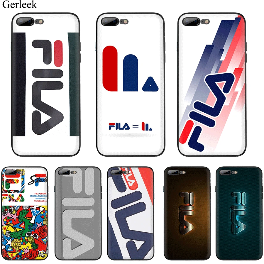 

Mobile Phone Case Silicone For iPhone 7 8 6 6s Plus iPhone 11 Pro X XR XS Max 5 5s SE Cover New FILA LOGO Shell Casing