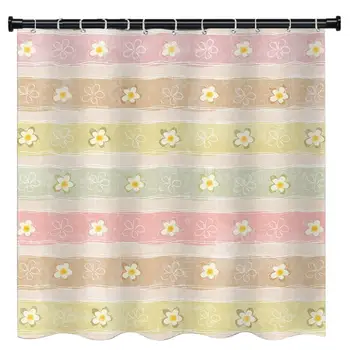 

Small fresh style 3D Printed Waterproof Polyester Multiple sizes Shower Curtain Bath Products Bathroom Decor with 12 Hooks