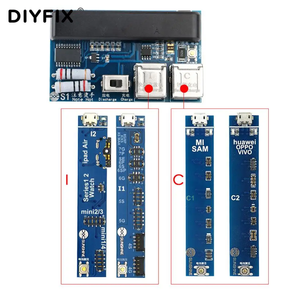Цена DIYFIX Универсальный телефон батарея Быстрая зарядка и активация доска для iPhone samsung для Китай смартфон Ремонт набор инструментов